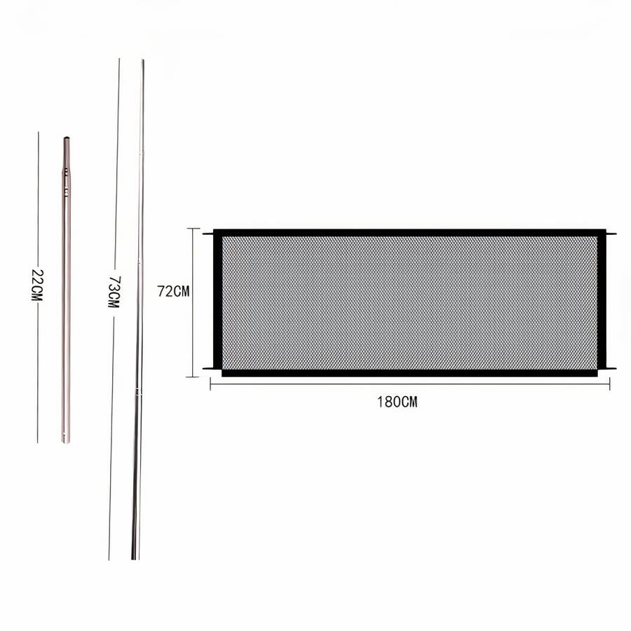 Dog Mesh Barrier Gate Pet Safety Fence for Small to Large Dogs