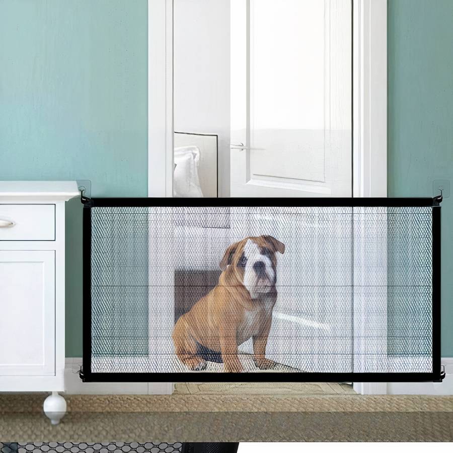 Dog Mesh Barrier Gate Pet Safety Fence for Small to Large Dogs
