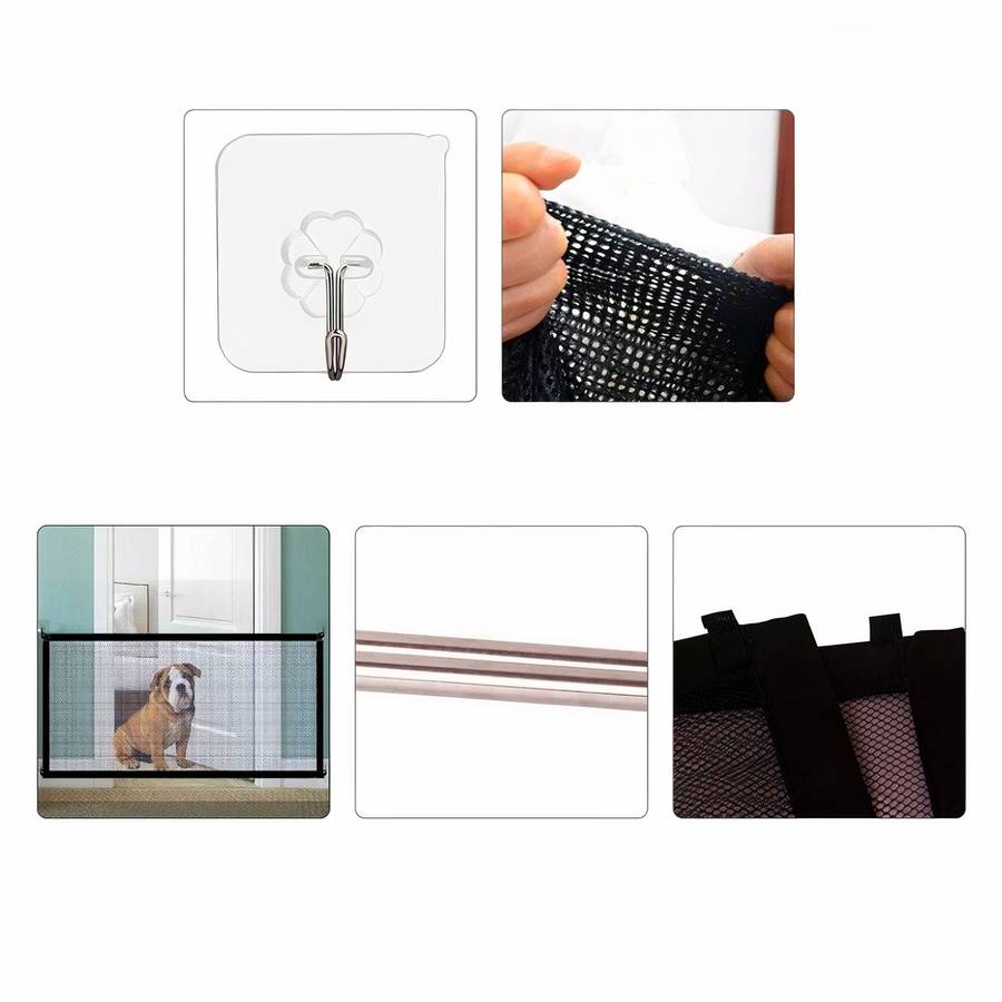 Dog Mesh Barrier Gate Pet Safety Fence for Small to Large Dogs