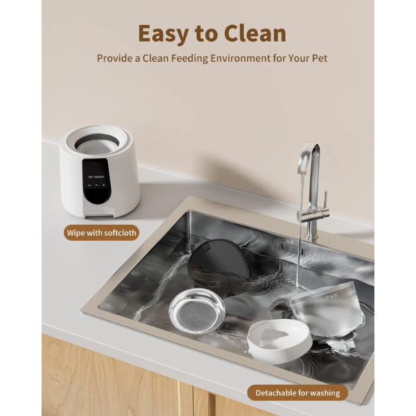 Smart Cat Food Dispenser Automatic Pet Feeder with Portion Control