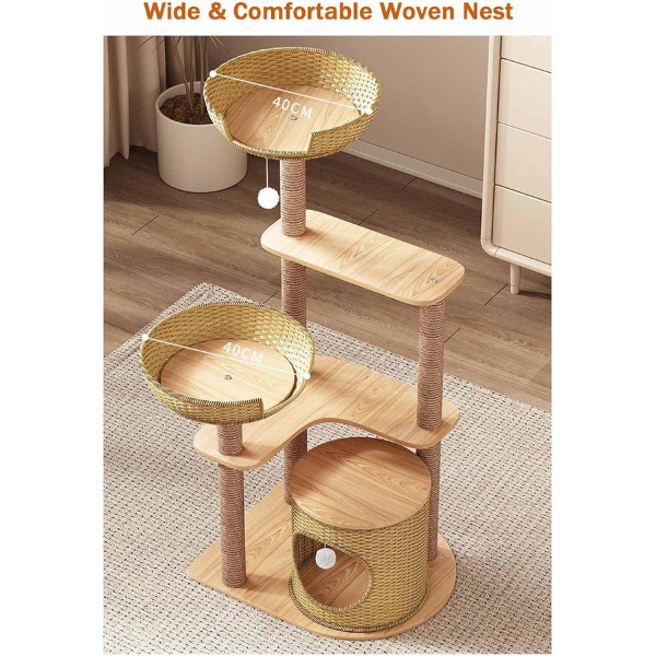 Cat Tree Tower - Cat Condo with Sisal Scratching Post