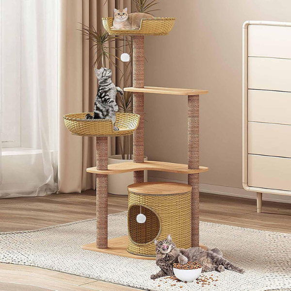 Cat Tree Tower - Cat Condo with Sisal Scratching Post