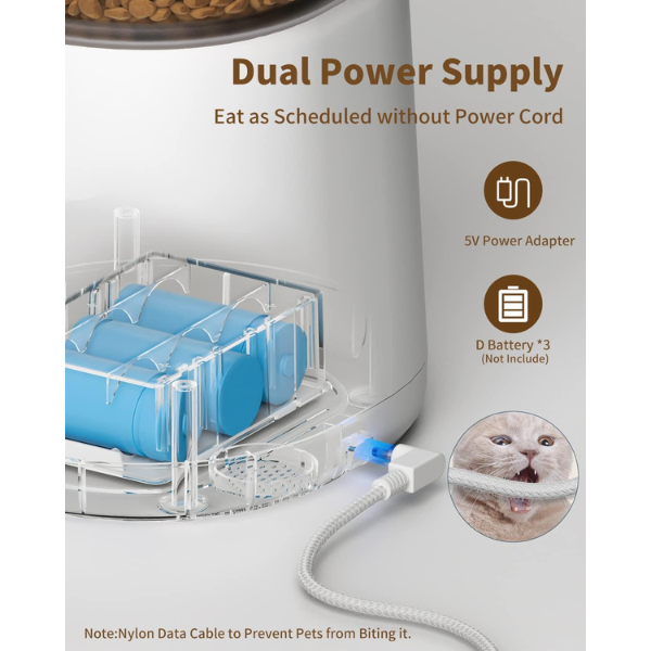Smart Cat Food Dispenser Automatic Pet Feeder with Portion Control