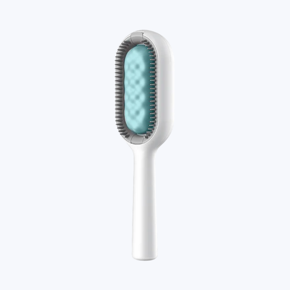 Double Sided Cat Grooming Brush with Soft and Firm Bristles for Shedding and Hair Removal