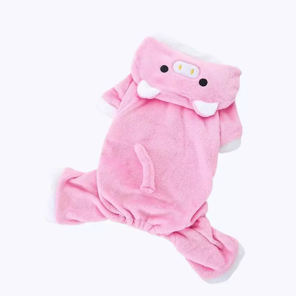 Cat Costume with Cow Print Hoodie Animal Onesie Pajamas