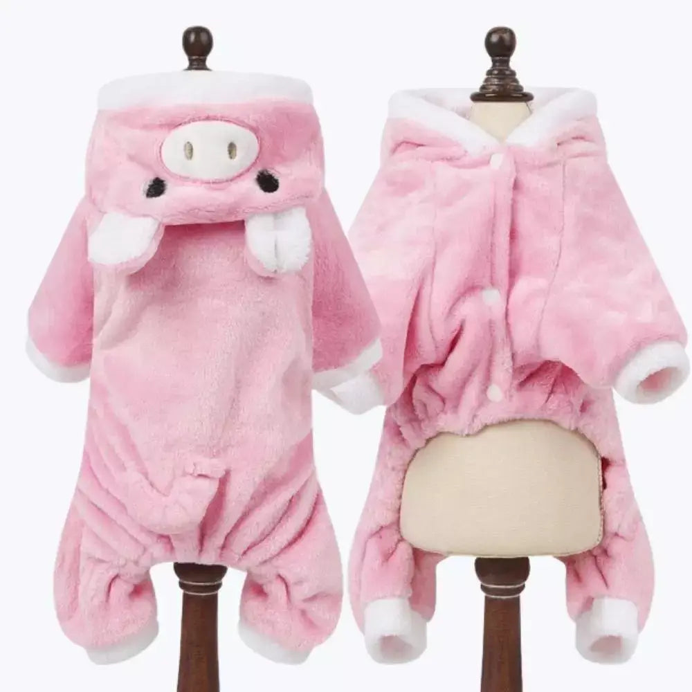 Cat Costume with Cow Print Hoodie Animal Onesie Pajamas