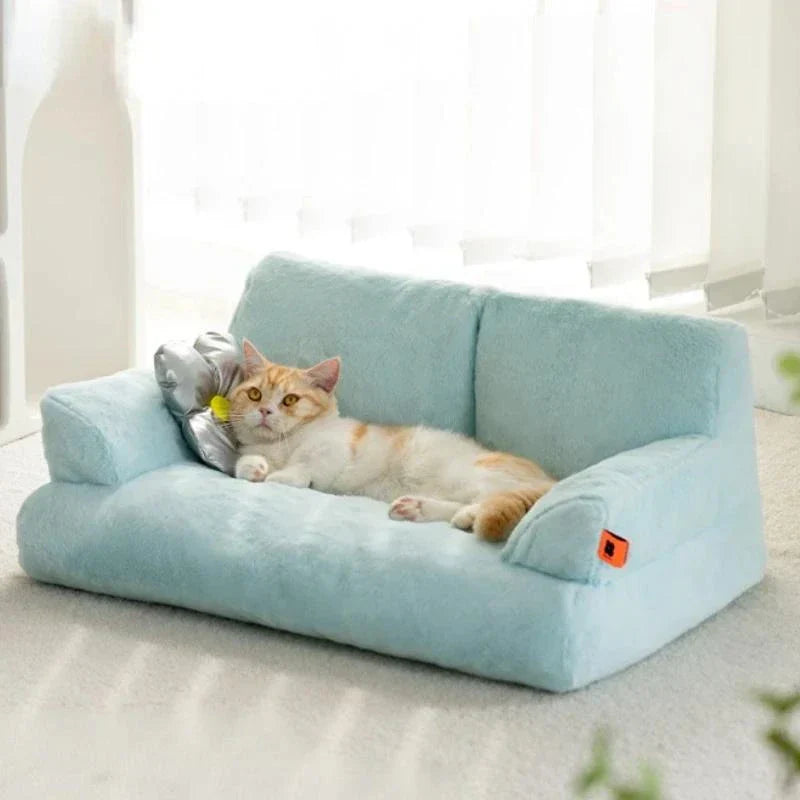 Cat Sofa Bed Plush Pet Couch Comfortable Cat Furniture