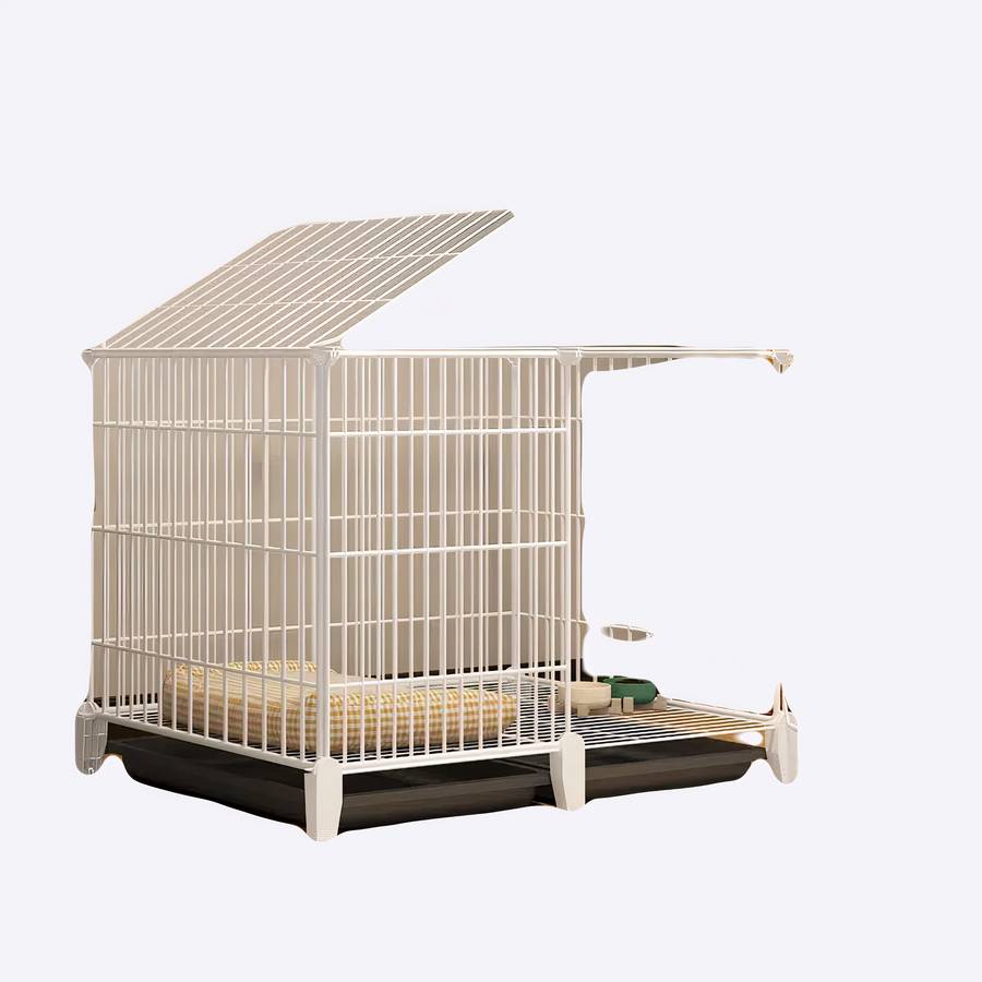 White Double Door Dog Playpen Fence Pet Enclosure