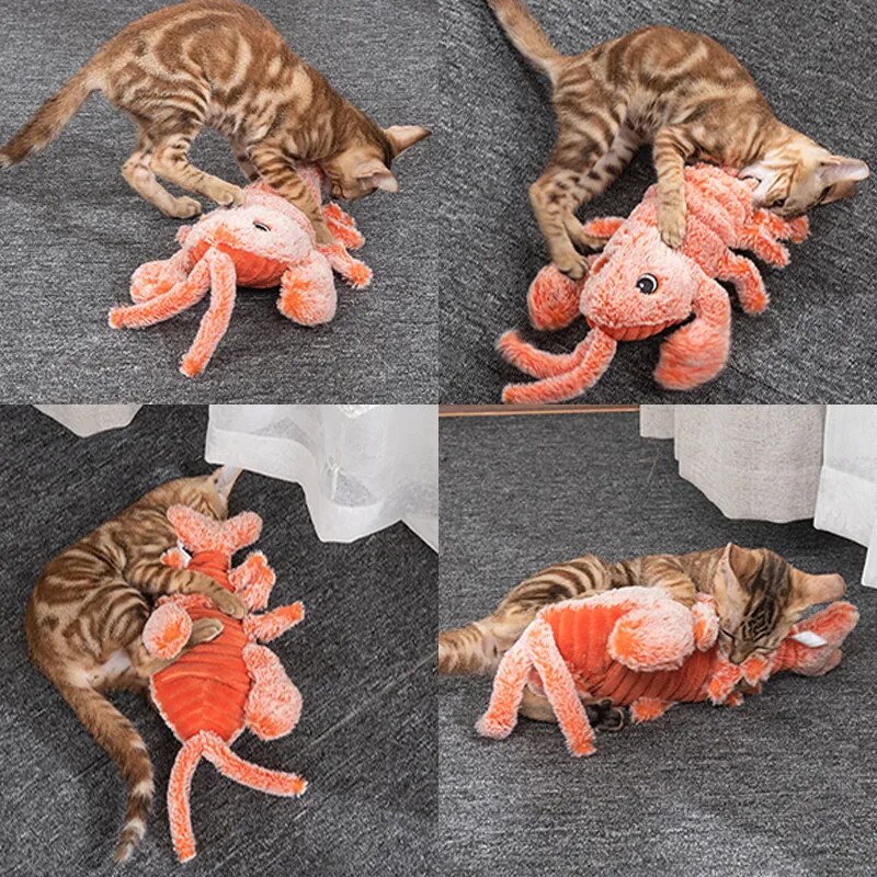 Interactive Pet Toy Crawfish for Cats and Small Animals