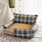 Soft and Plush Plaid Dog Sofa Bed