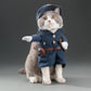 Cat Police Officer Costume Pet Dress Up Halloween Outfit