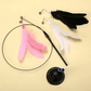 Cat Fishing Toy with Suction Cup Interactive Cat Wand Toy for Cats