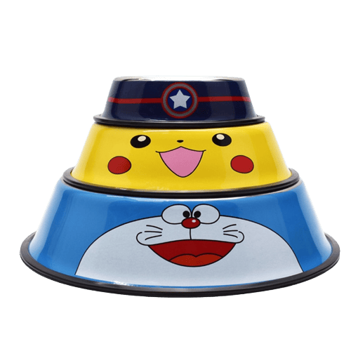 Captain America Dog Bowl Marvel Pet Food Bowl Superhero Feeding Dish