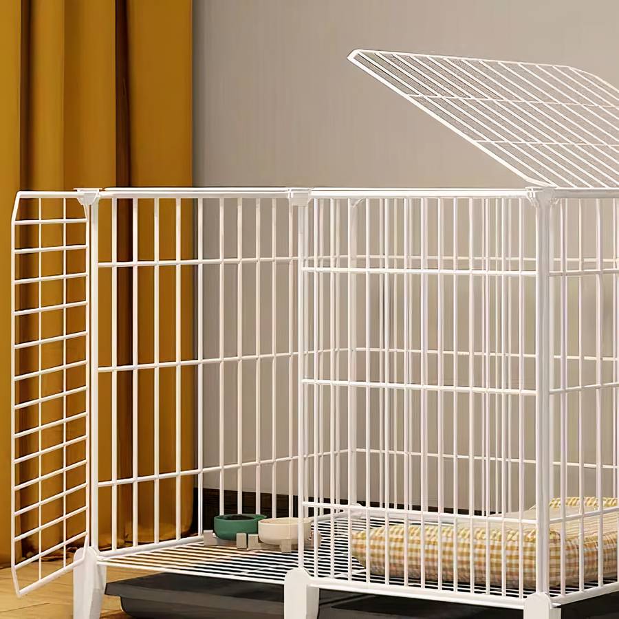 White Double Door Dog Playpen Fence Pet Enclosure