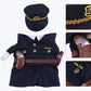 Cat Police Officer Costume Pet Dress Up Halloween Outfit