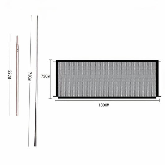 Dog Mesh Barrier Gate Pet Safety Fence for Small to Large Dogs