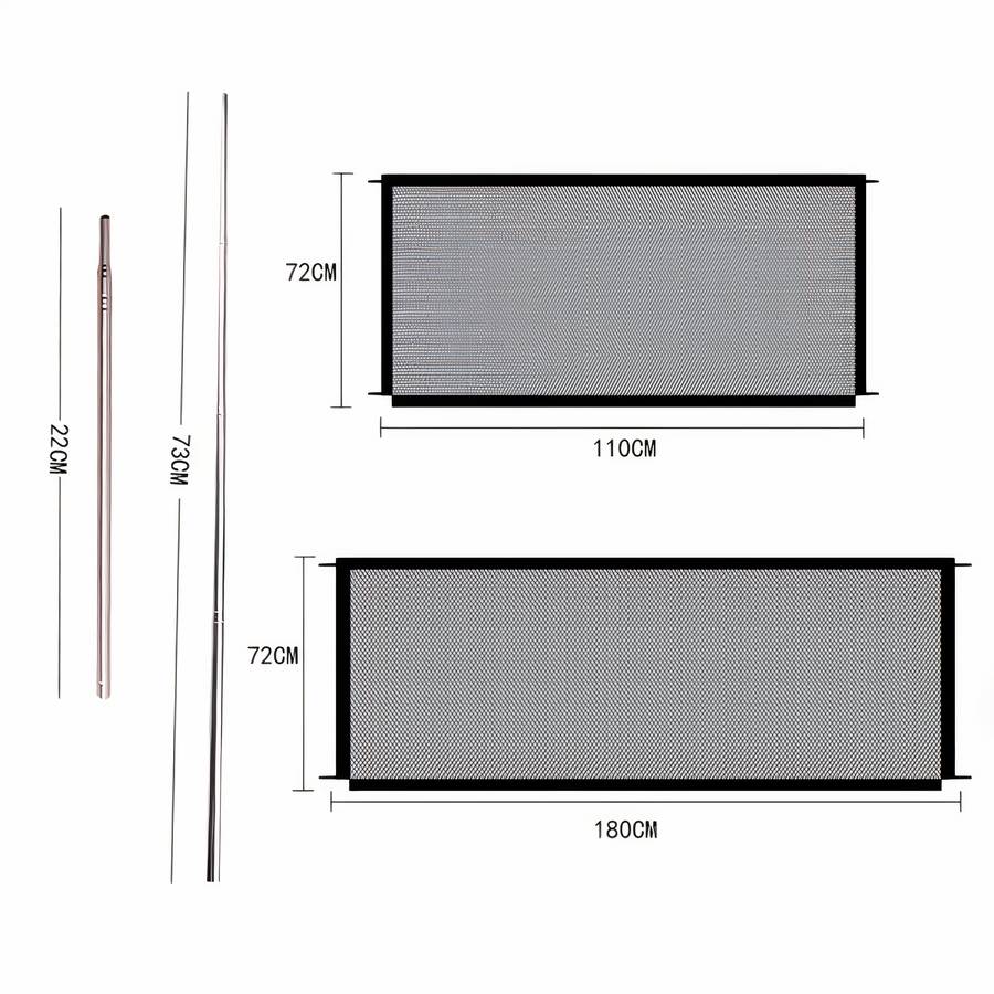 Dog Mesh Barrier Gate Pet Safety Fence for Small to Large Dogs
