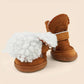 Suede Snow Boots for Small Dogs Waterproof Warm Dog Winter Shoes