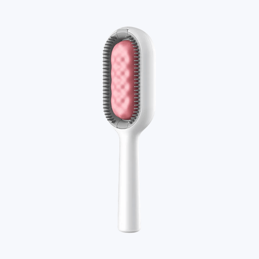 Double Sided Cat Grooming Brush with Soft and Firm Bristles for Shedding and Hair Removal