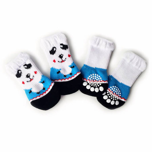 Thick Warm Colorful Dog Booties for Winter Outdoor Protection