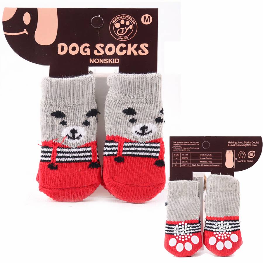 Multicolor Warm Cotton Dog Booties Cozy Non Slip Pet Slippers