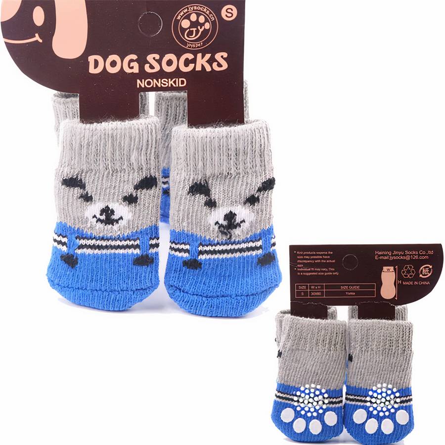 Multicolor Warm Cotton Dog Booties Cozy Non Slip Pet Slippers