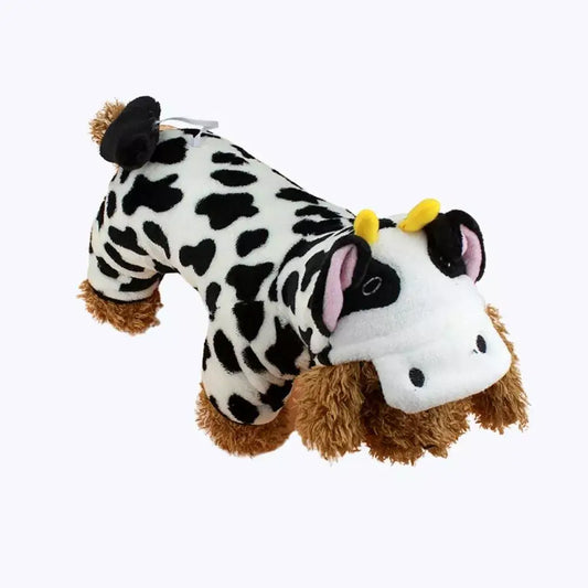 Cat Costume with Cow Print Hoodie Animal Onesie Pajamas