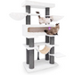 Giant XXL Cat Tree 48 x 176 cm Cat Tower Scratching Post Play Center