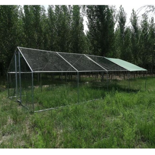 Chicken Coop Run - 344 sq ft 8x4x2.8 ft Galvanized Steel Outdoor Poultry Pen with 1.5 inch Mesh Wire