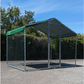 Chicken Run Coop - 64.5 sq ft 1.5 inch Wire Mesh 6.5x9.8x7.4 ft - Galvanized Steel