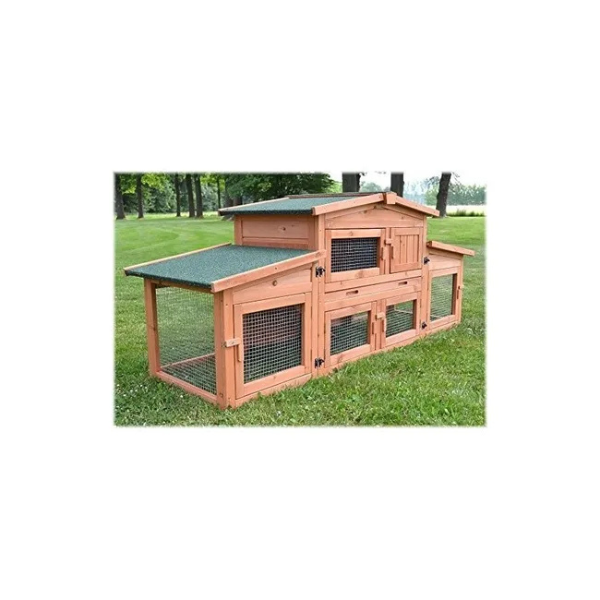 Outdoor Rabbit Hutch Cage 185x51x75cm Large Pet Bunny House with Run