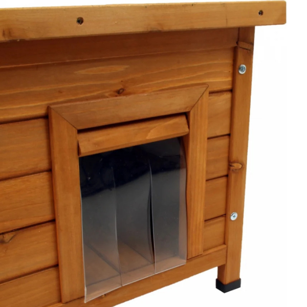 Wooden Cat House Natural Cat Shelter Cozy Pet Cabin for Cats