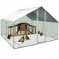 9 Sq Ft Chicken Coop Run 9x9 Ft Galvanized Steel Fence Enclosure
