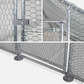 Chicken Coop Run 129 Sq Ft Outdoor Wire Mesh Enclosure 4x3 ft Galvanized Steel Fence