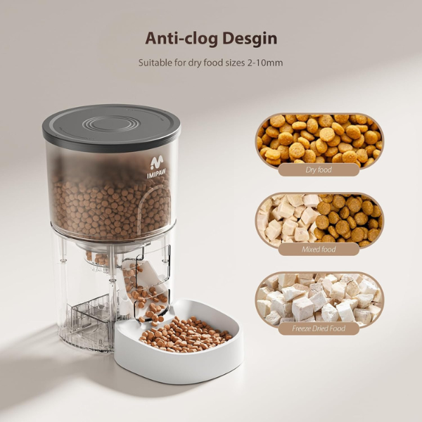 Programmable Automatic Cat Food Dispenser Feeder Dry Kibble Timer