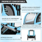 Foldable Dog Bike Trailer Pet Carrier Oxford Canvas with Flag 8 Reflectors Max Load 88 lbs