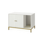 White Cat Litter Box Enclosed Easy Clean Pet Toilet