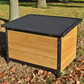 Large Outdoor Pine Wood Dog House with Open Roof 226 XL 116x79x82 cm