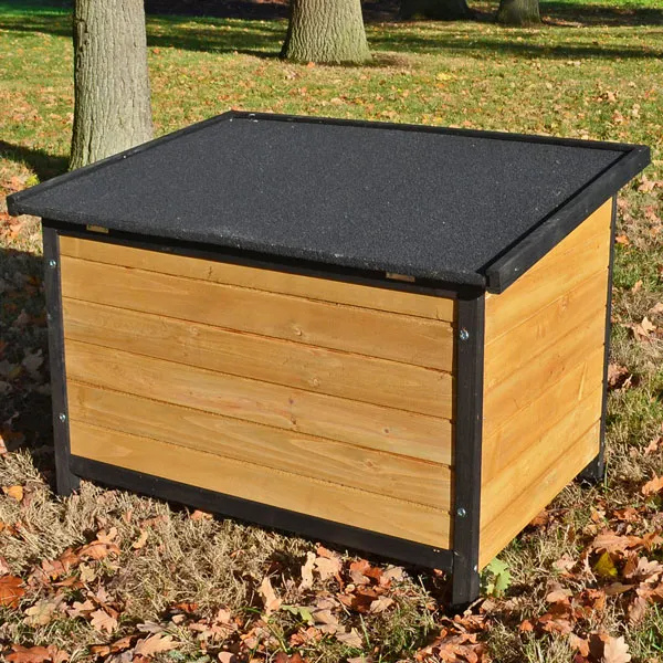 Large Outdoor Pine Wood Dog House with Open Roof 226 XL 116x79x82 cm