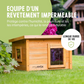 Wooden Cat House with Top Opening Skylight