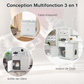 Cat Litter Box Enclosure Furniture with Drawer and 2 Doors Hidden Cat Toilet Cabinet