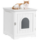 Cat Toilet House with Door 20x21x22 inch Covered Litter Box Furniture Cabinet