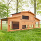 Outdoor Rabbit Hutch Cage 185x51x75cm Large Pet Bunny House with Run