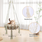 Bohemian Wicker Hanging Cat Bed Natural Rustic Cat Hammock