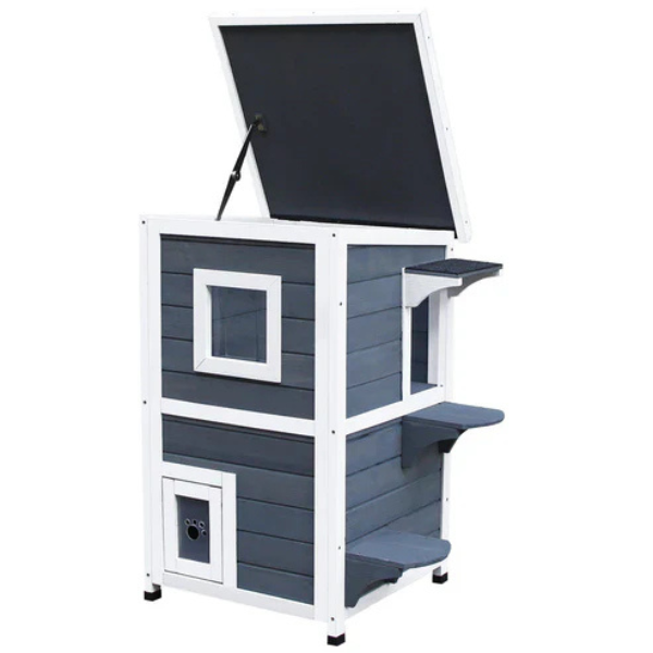 Weatherproof Outdoor Cat House Durable Waterproof Shelter for Cats
