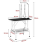Folding Dog Grooming Table Adjustable Arm 2 Straps Storage Basket Large Non Slip Surface 220lbs Capacity