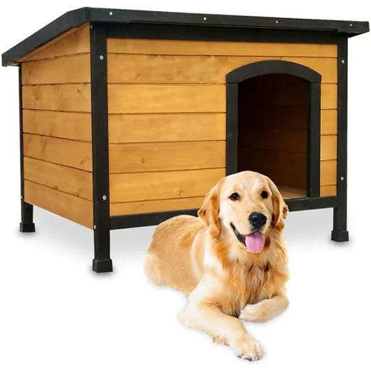 Large Outdoor Pine Wood Dog House with Open Roof 226 XL 116x79x82 cm