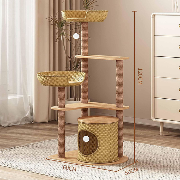 Cat Tree Tower - Cat Condo with Sisal Scratching Post