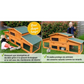 Outdoor Rabbit Hutch Cage 185x51x75cm Large Pet Bunny House with Run