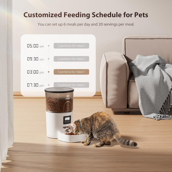 Programmable Automatic Cat Food Dispenser Feeder Dry Kibble Timer